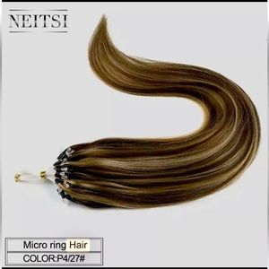 Micro-ring Remy Hair Single Drawn 50 Pcs Brown/Lowlights/Balayage Extensions